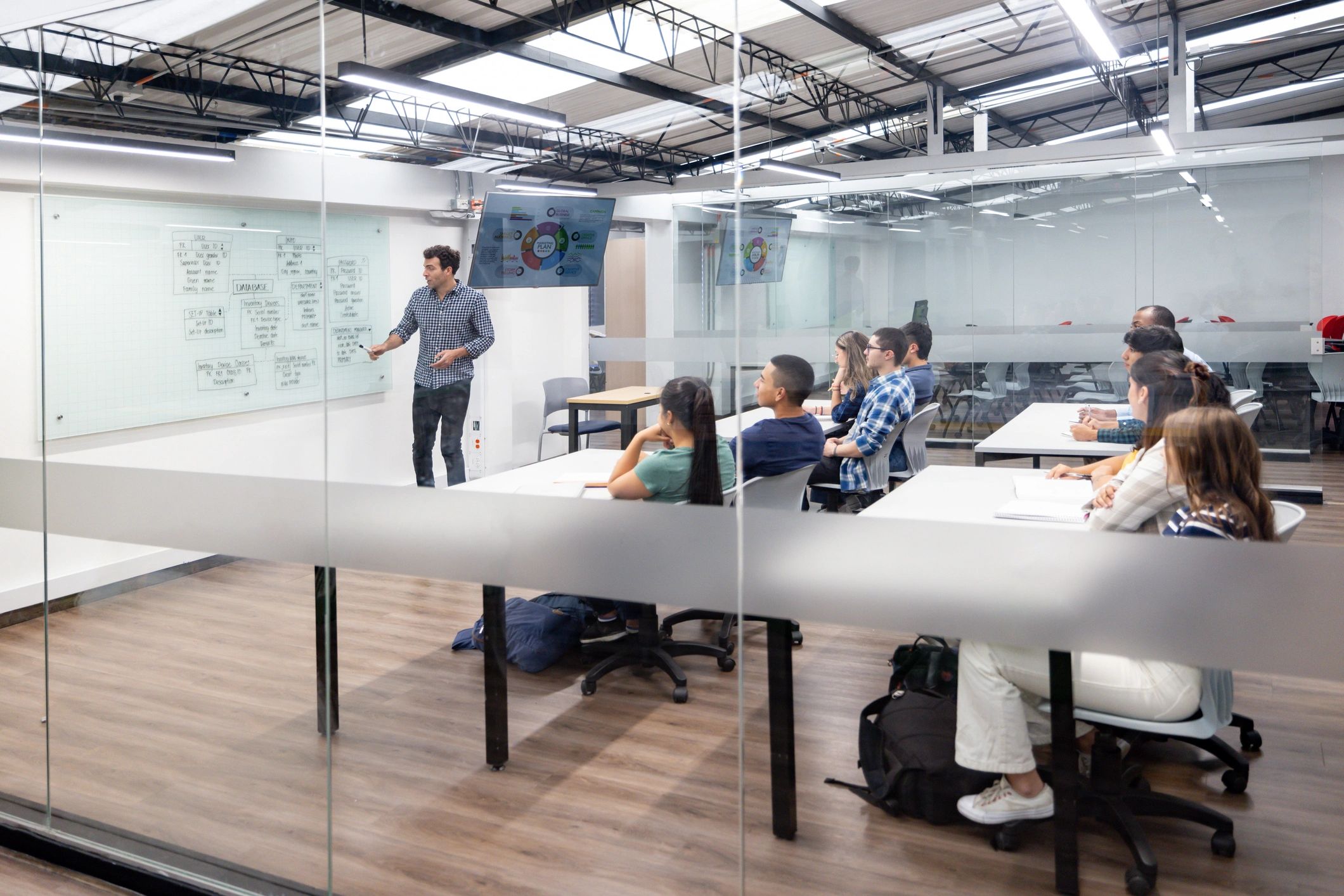 modern SaaS education technology team workspace